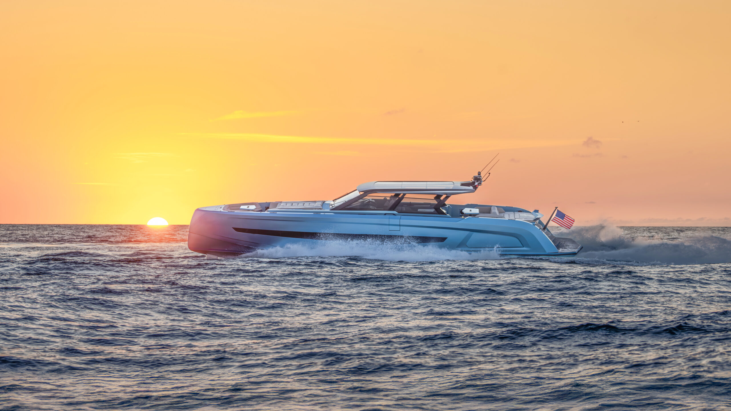 An sunset image of the VQ 70 T-top