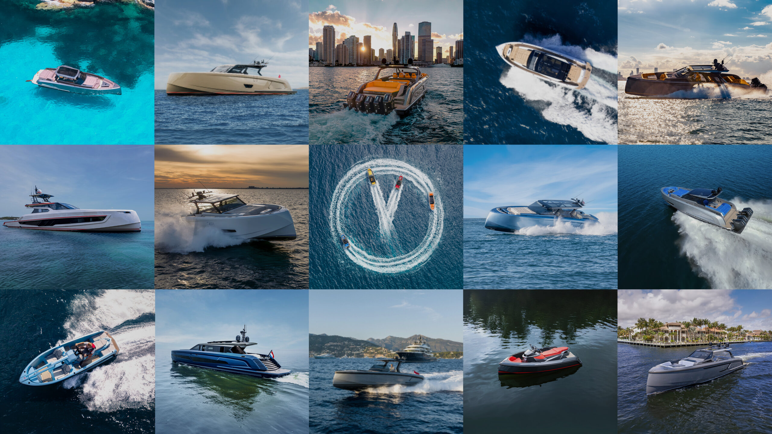 A Vanquish Yachts compilation of various photos