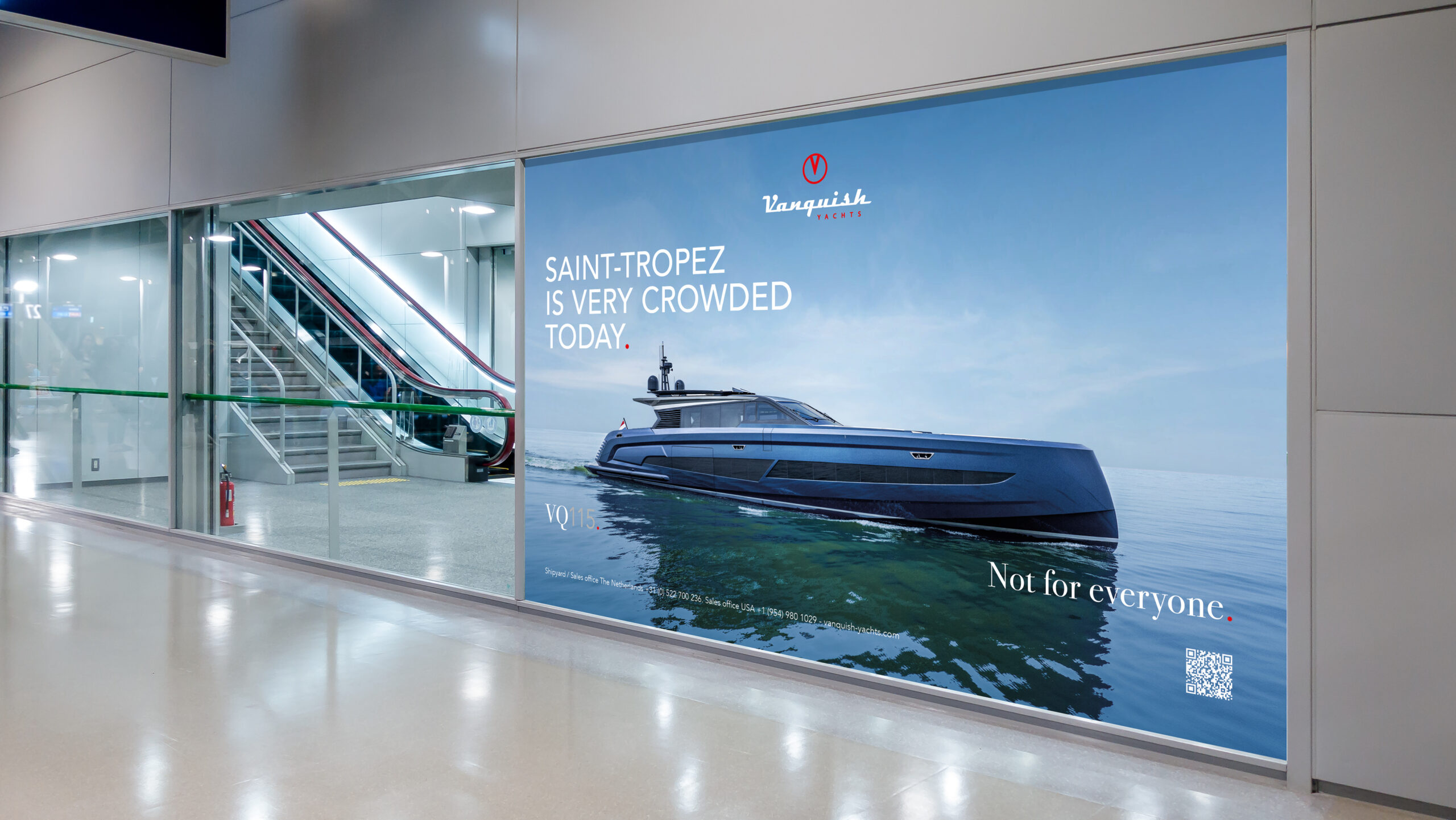 Vanquish Yachts outdoor signing