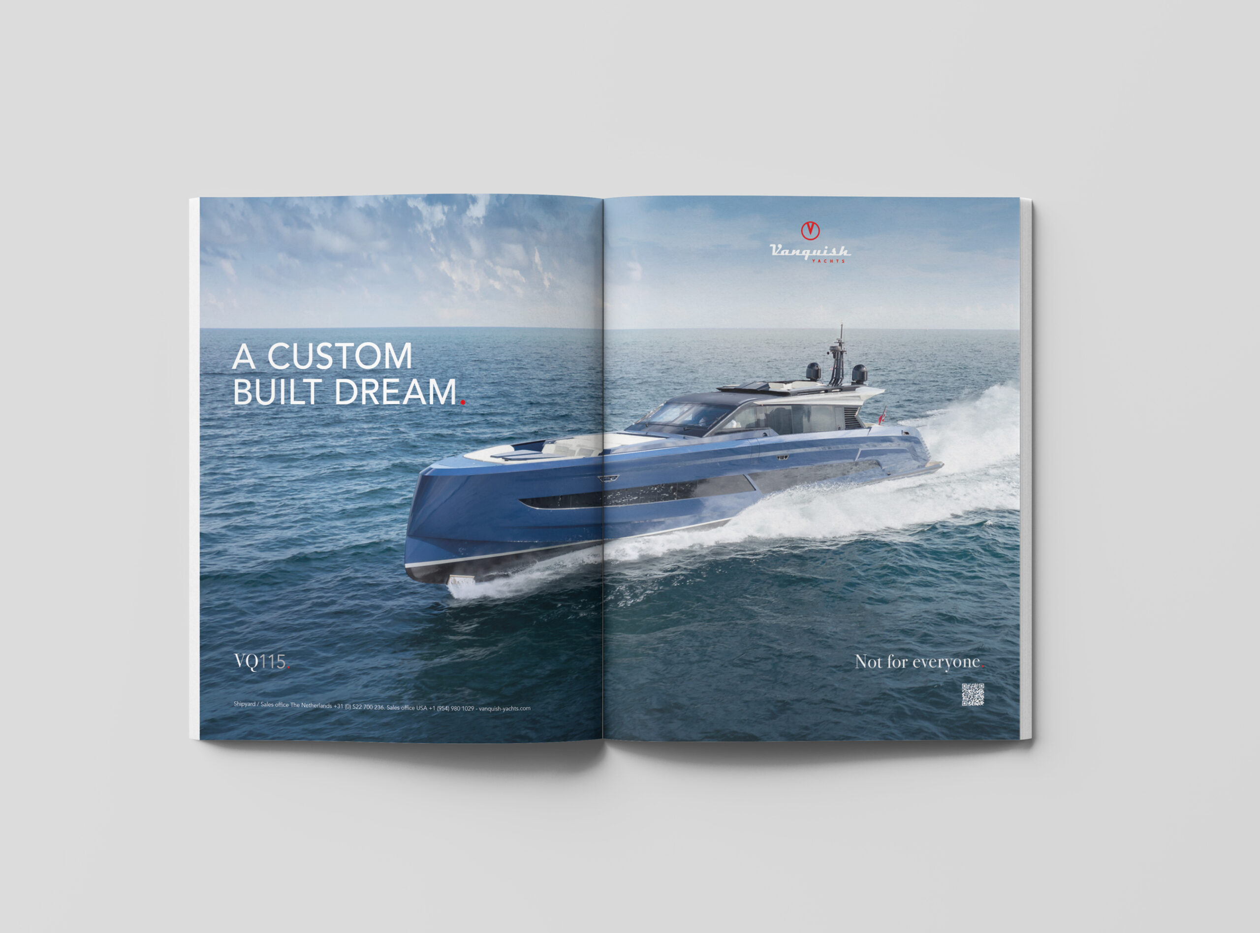 Vanquish Yachts spread advertising