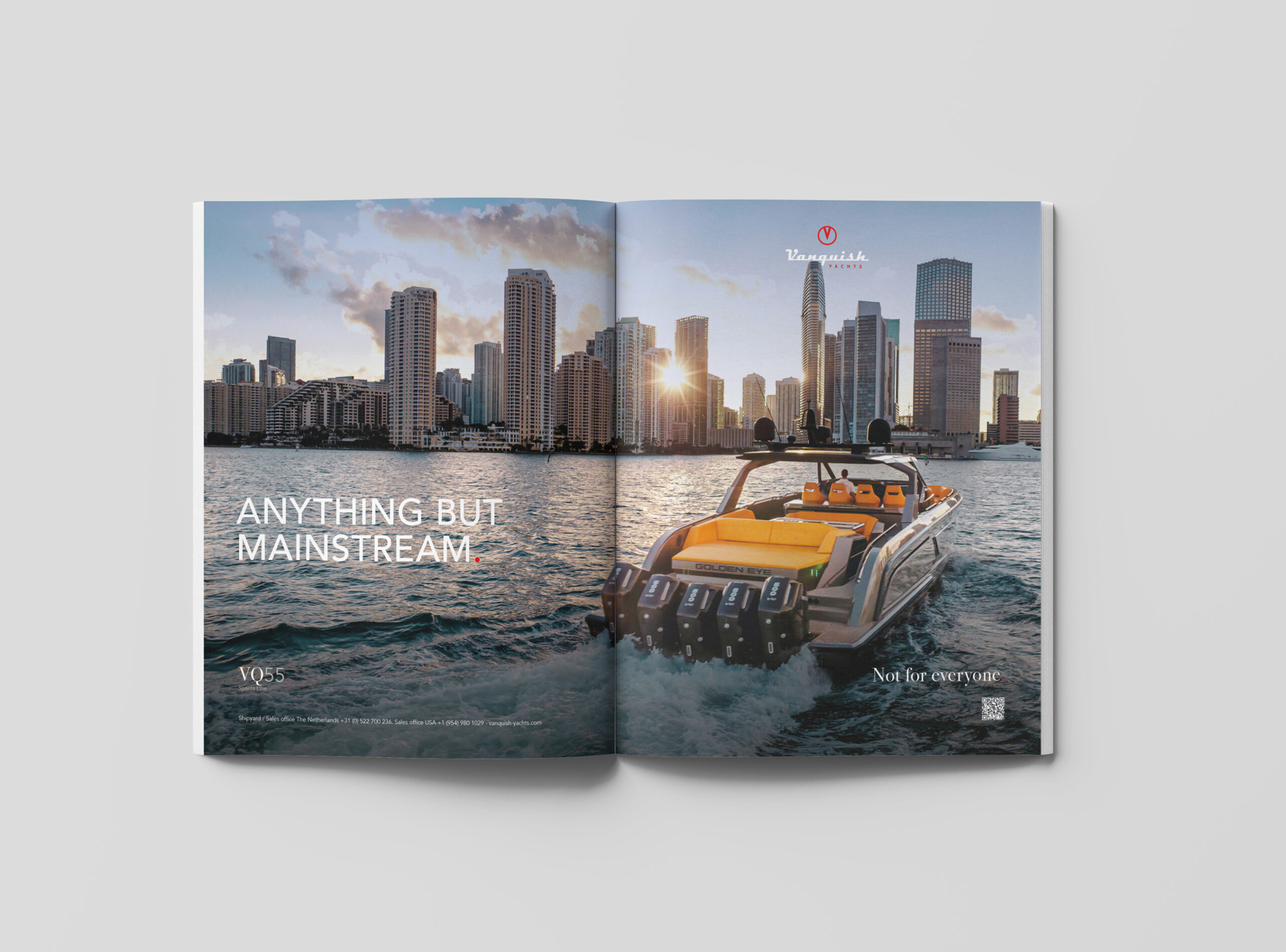 Vanquish Yachts spread advertising