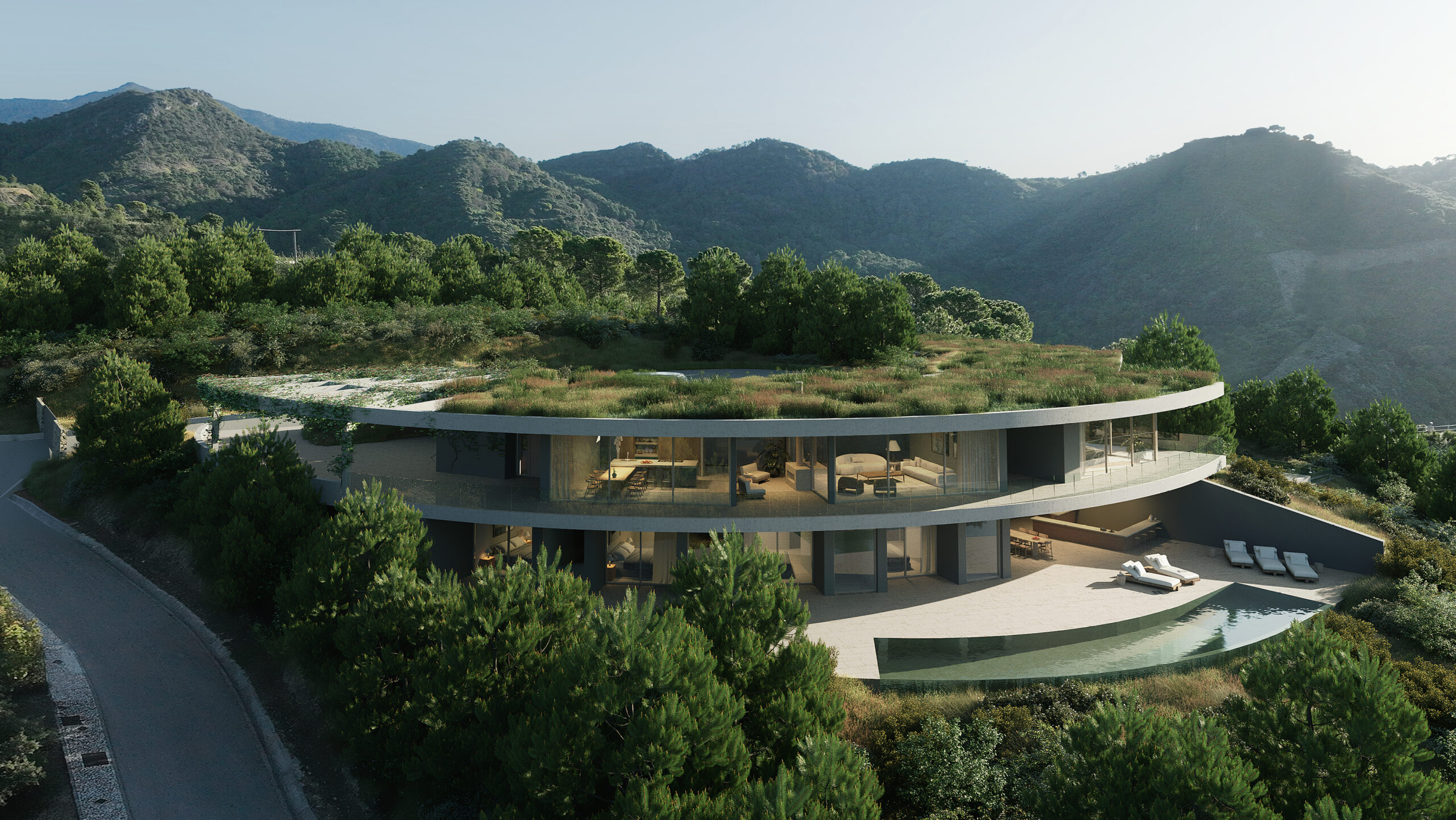 An areal view of a Vitae Villa