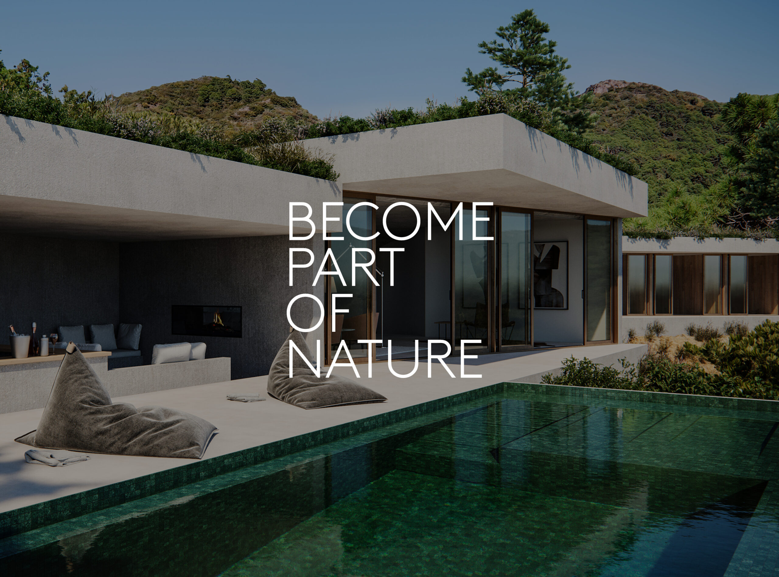The Vitae Villas payoff: Become part of nature, on an image