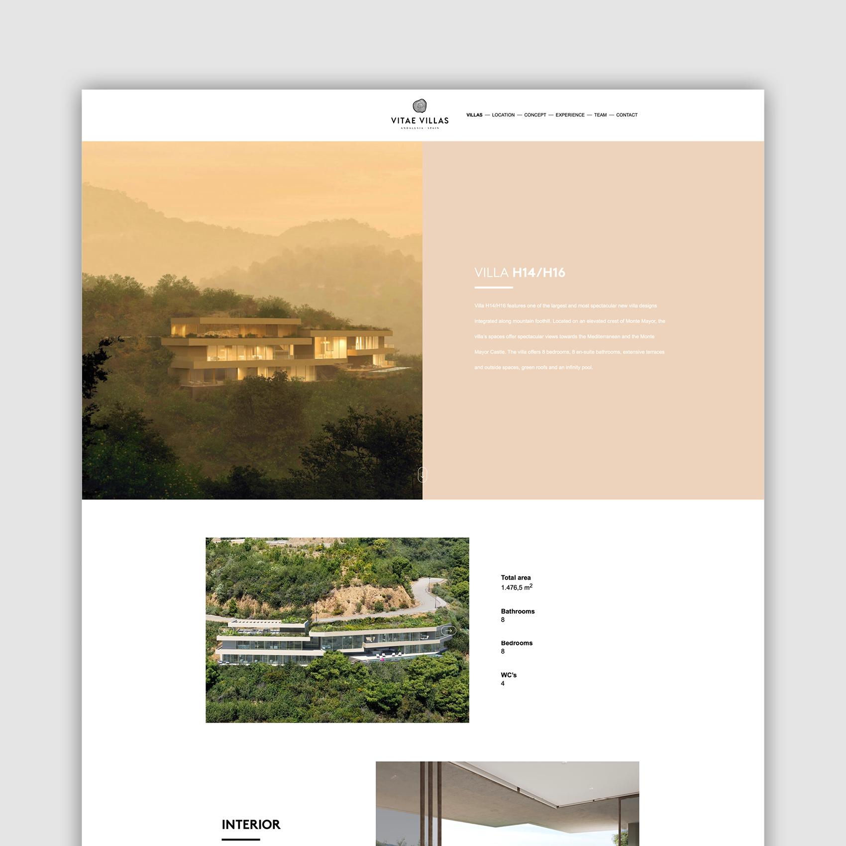 Vitae Villas website design