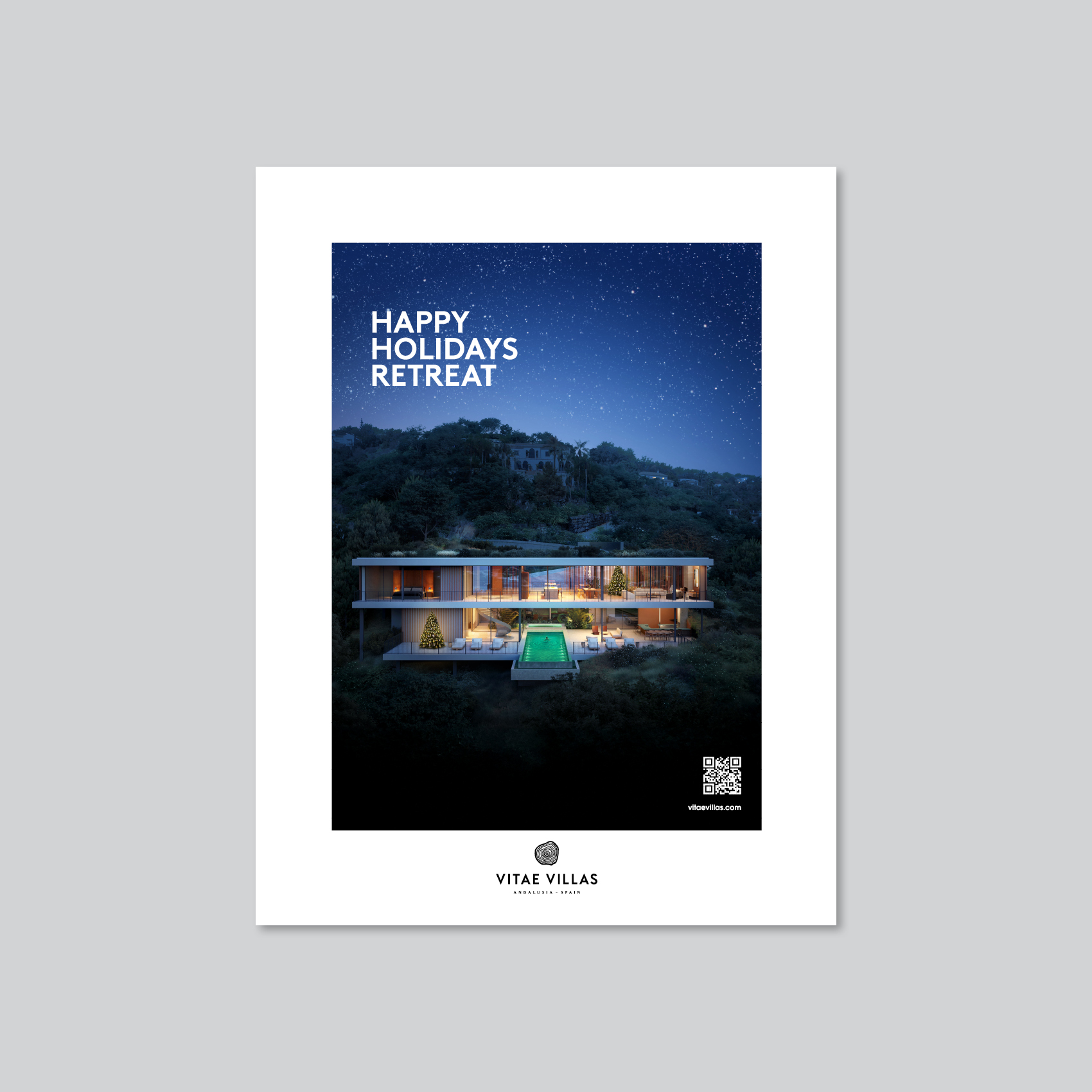A Vitae Villas advertisement for the holidays