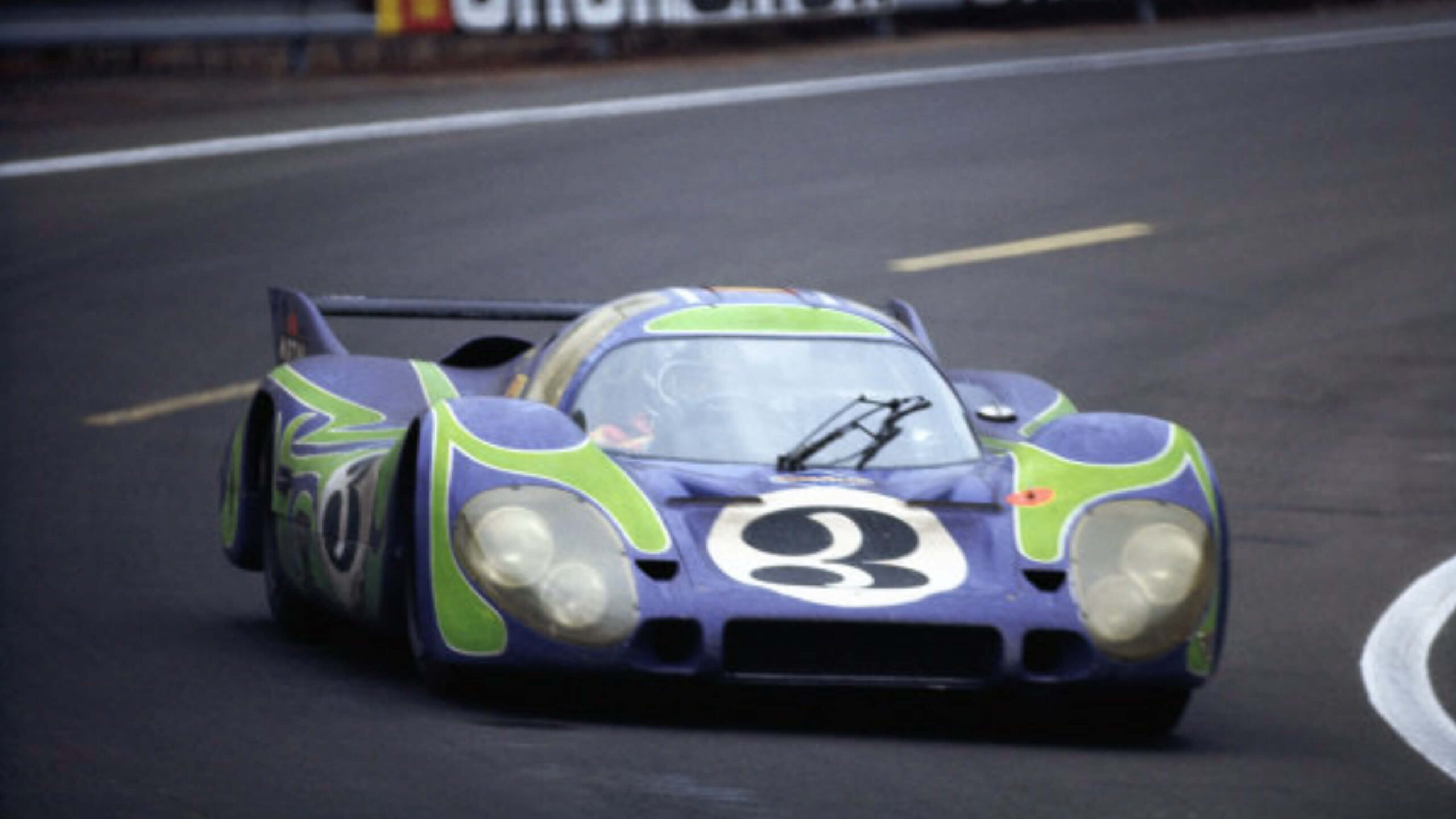 Original 'Hippie' livery on the long-tail Porsche 917